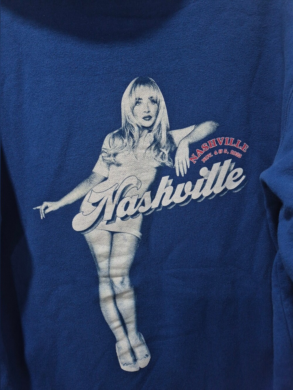 Sabrina Carpenter Short N Sweet Tour Nashville License Plate Hoodie Medium M